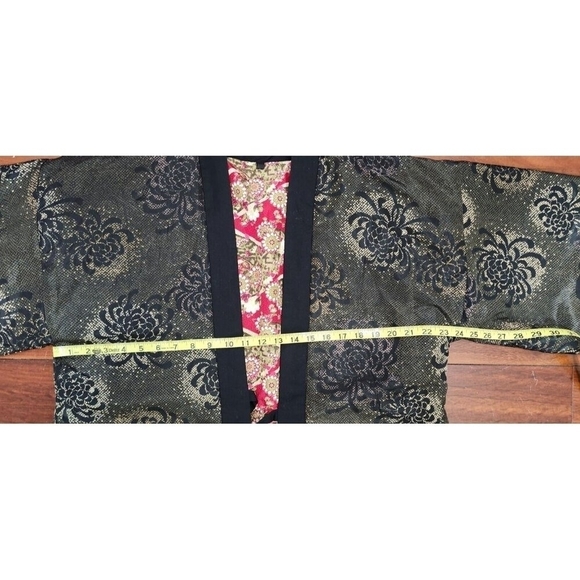 Japanese Hanten Kimono Jacket (M)Reversible Warm Room Wear Snow ring from JAPAN - Picture 13 of 14